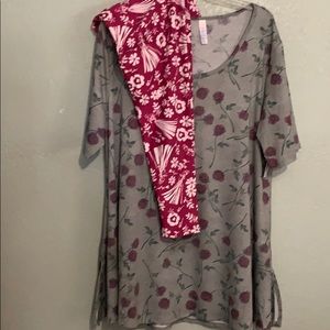 2XL Outfit - LulaRoe Perfect T Tunic & Legging
